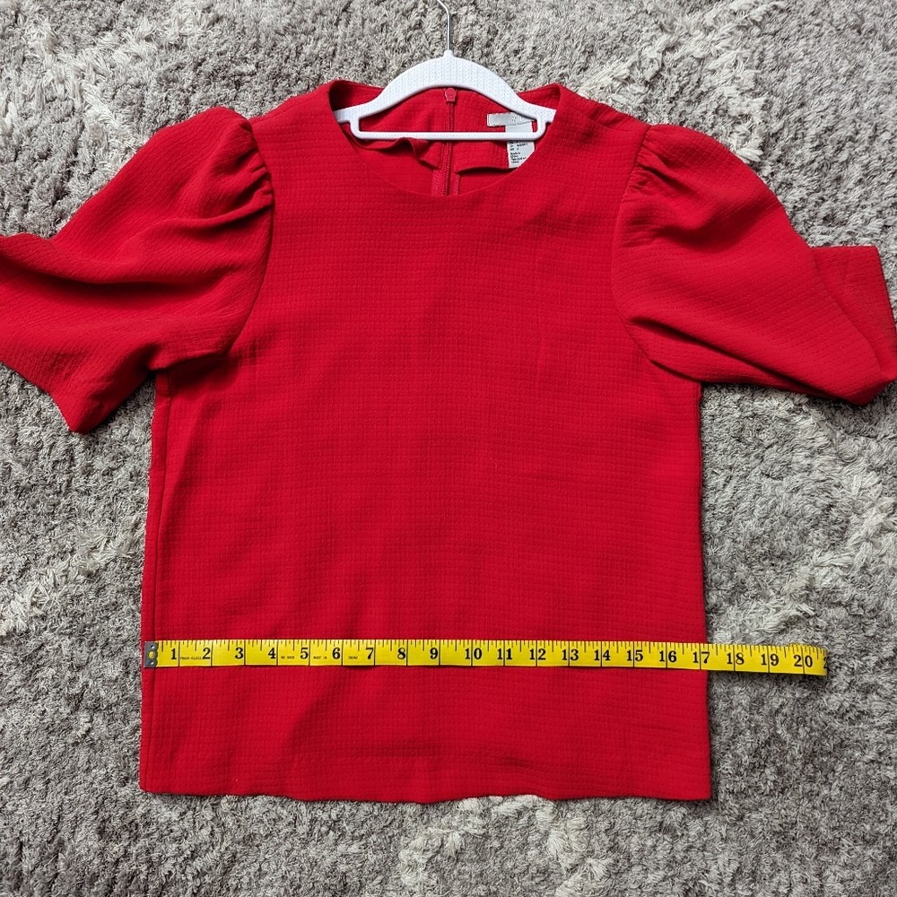 H &M Red Puff Short Sleeve - Picture 6 of 8